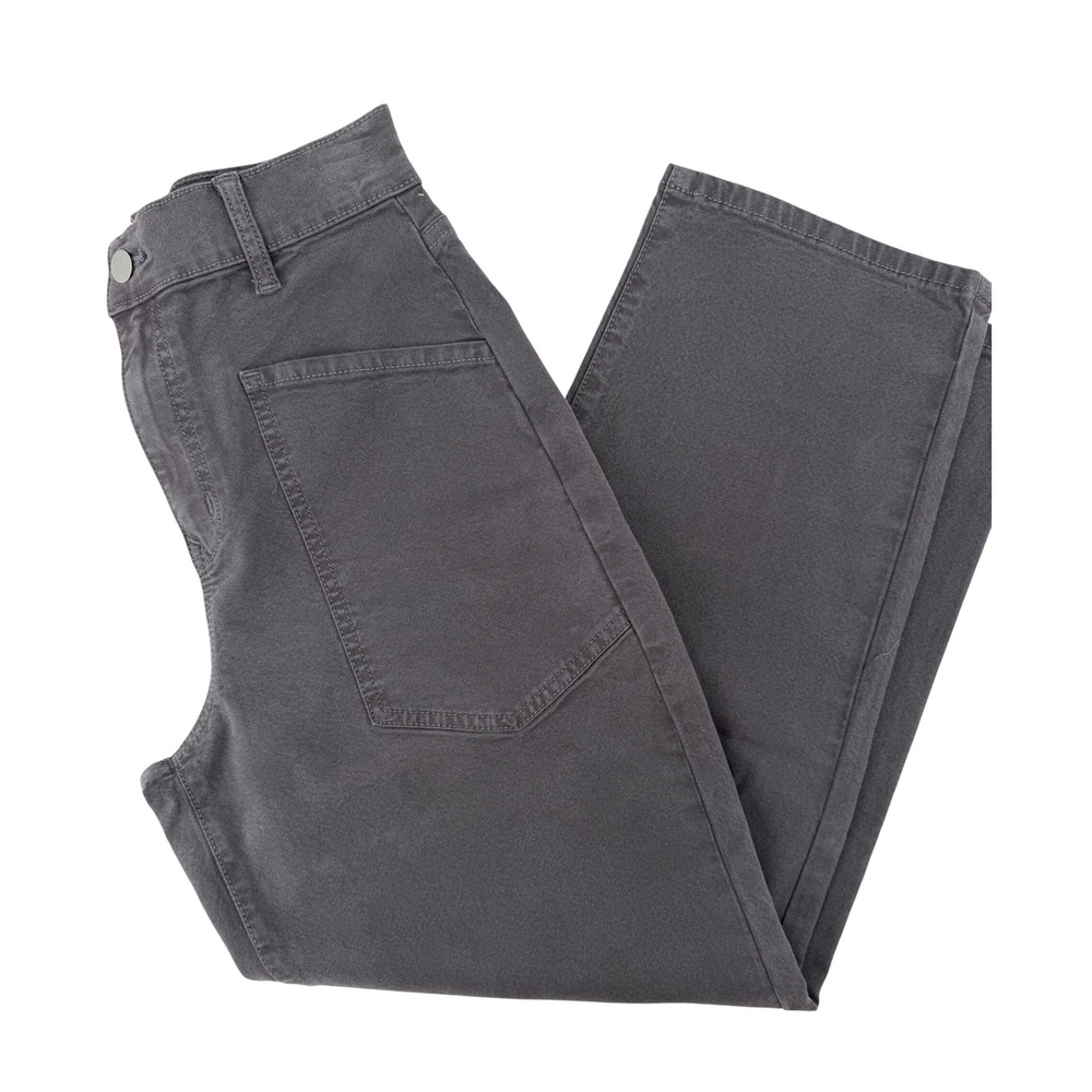 Evereve Emerson Pant Charcoal Gray High Rise Wide Leg Utility Trousers Sz 25 NEW